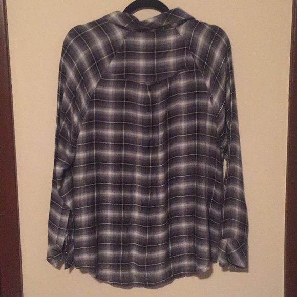 Black and white plaid button down - Picture 3 of 3